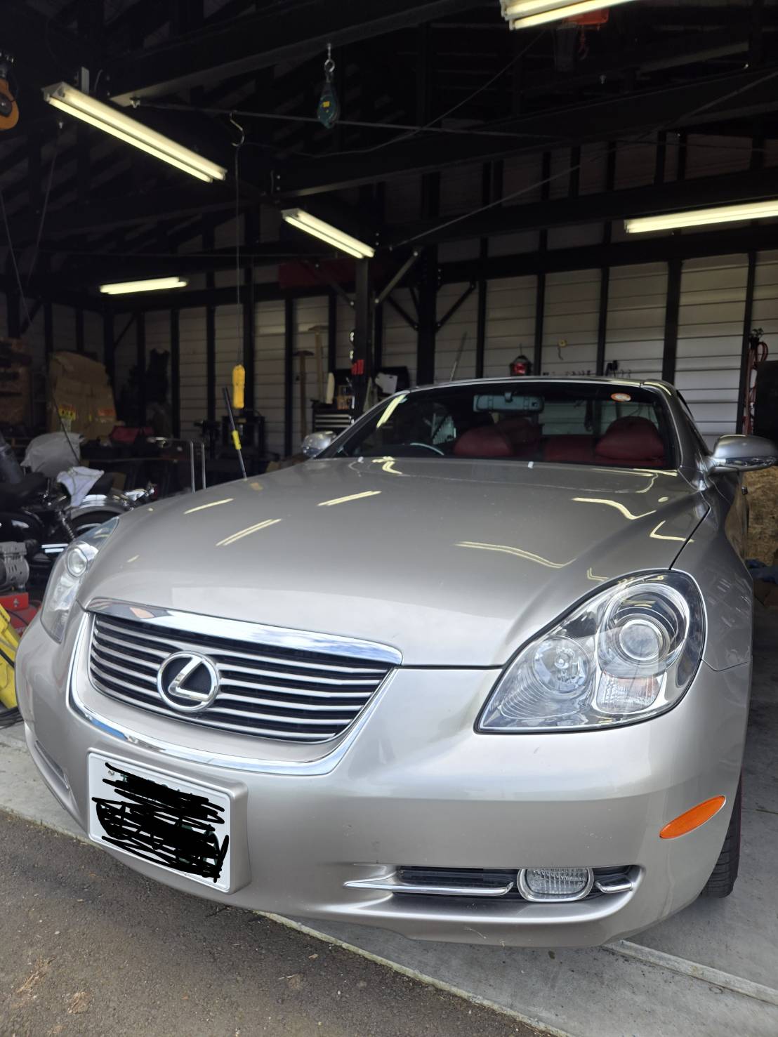 レクサスSC430　ロッソモデロマフラー取り付け